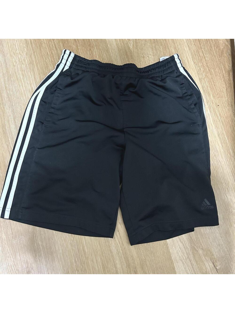 Adidas Boys Youth Large Black White 3-Stripe Track Pants Soccer Jogger Athletic